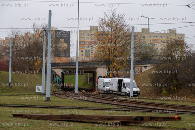 Remont dojazdów do pętli tramwajowej Zaspa w Gdańsku....