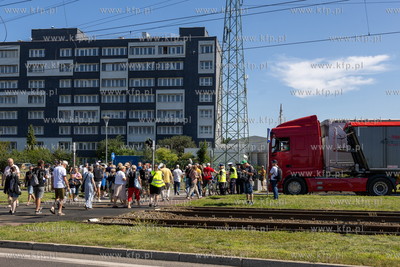 Gdańsk Letnica. Protest mieszkańców przyportowych...