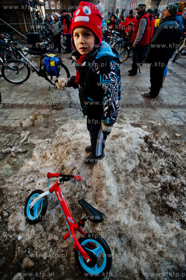 Gdansk. Dlugi Targ. Zimowy Przejazd Rowerowy, zorganizowany...