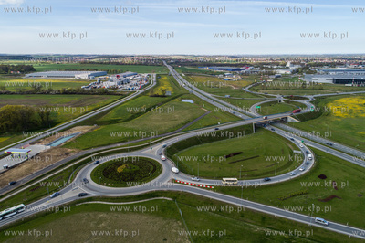 Węzeł na trasie S6 tuż przed bramkami na autostradę...