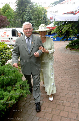 Imieniny Lecha i Danuty Walesy. Nz. Lech i danuta Walesowie...