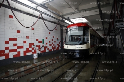 Zajezdnia tramwajowa ZKM w Gdansku przy ul. Wita Stwosza....