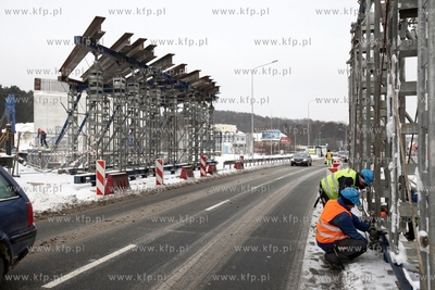 Budowa wiaduktu Pomorskiej Kolei Metropolitalnej nad...