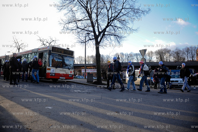 Transport kibicow Ruchu Chorzow, ktorzy przyjechali...