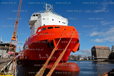 Gdansk. Stocznia Remontowa Shipbulding SA. Chrzest...