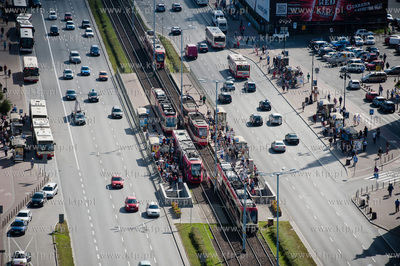 Gdansk. Widok na Podwale Grodzkie z wiezowca Zieleniak.
04.09.2012
fot....