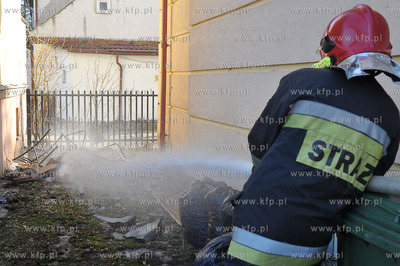 Sopot ulica Grunwaldzka 97a. Pozar mieszkania na poddaszu....