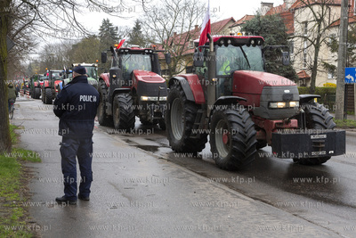 Ogólnopolski protest rolników.Akcja protestacyjna...