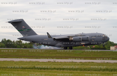 Na gdanskim lotnisku wyladowal Boeing C17 Globemaster...