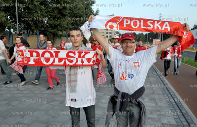 Gdansk. Stadion pilkarski PGE Arena. Mecz towarzyski...