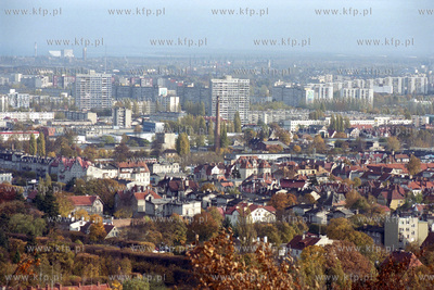 Gdansk Oliwa i Przymorze widziane z wiezy widokowej...