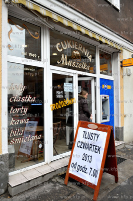 Tlusty czwartek w Cukierni Muszelka w Gdansku na ul....