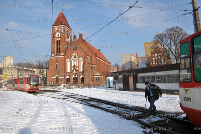 Gda "sk Siedlce. Ul. Kartuska. Petla tramwajowa  przy...
