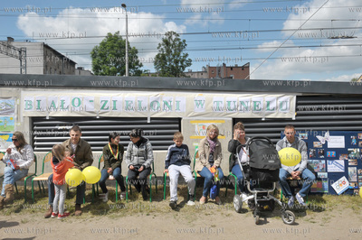 Gdansk Orunia. Akcji malowania scian tunelu na ul....