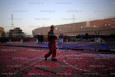 Gdansk. Remontowa Shipbuilding. Uroczyste wodowanie...