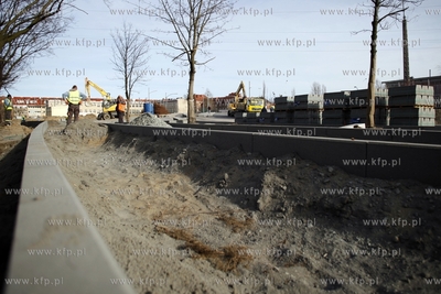 Gdańsk. Prace przy budowie Trasy Słowackiego na odcinku...