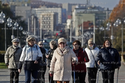 Zajecia z nordic walking grupy gdynskiego Centrum Aktywnosci...