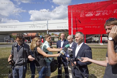 Gdańsk Strzyża. Konferencja prasowa Mieczysława...