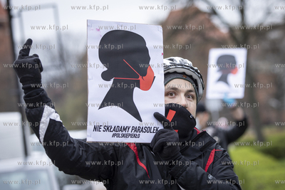 Protest samochodowy  przeciwko projektowi ustawy o...