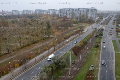 Remont dojazdów do pętli tramwajowej Zaspa w Gdańsku....