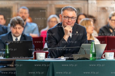 Sesja Rady Miasta Sopotu. Nz. Michał Banacki - wiceprezydent...