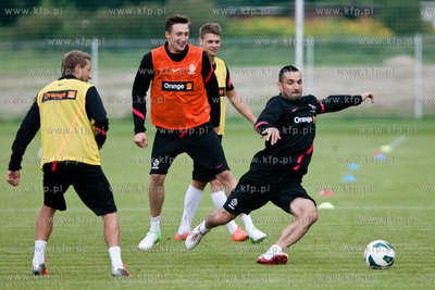 Gdansk. Pierwszy trening Reprezentacji Polski w pilce...