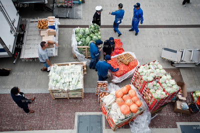 Gdynia. Nabrzeze Pomorskie. Uroczyste powitanie japonskiego...