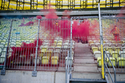 Gdansk. Stadion PGE Arena. Cwiczenia grup ratownikow...