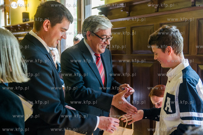 Gdansk. Nowy Ratusz. Uroczystosc wreczenia nagrod w...