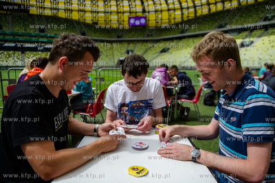 Gdansk. Stadion PGE Arena. Bicie rekordu Polski w jednoczesnej...