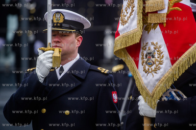 Gdynia. Nabrzeże Pomorskie. Uroczysta przysięga wojskowa...
