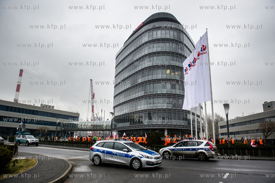 Gdańsk. Protest pracowników Spółki Lotos Kolej,...