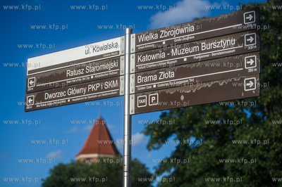 Gdańsk. Tablice systemu informacji miejskiej. 17.07.2017...