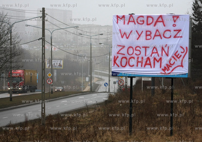 Gdansk. Nz. Oryginalne wyznanie milosci na jednym z...