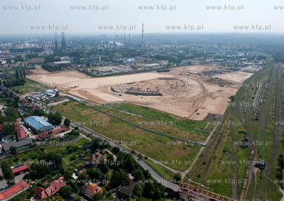 Budowa Stadionu Baltic Arena z lotu ptaka. 28.06.2009...