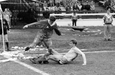 Stadion Lechii Gdansk w Gdansku Wrzeszczu. Mecz pilkarski,...