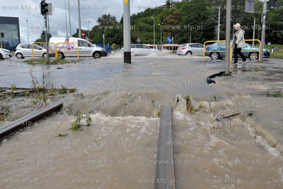 Zalany Gdańsk Siedlce  po intensywnych opadach deszczu....