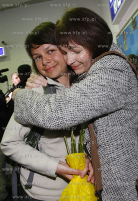 Gdansk. Lotnisko im. Lecha Walesy. Studenci Politechniki...