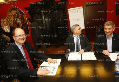 Spotkanie prezydenta miasta Gdanska Pawla Adamowicza...