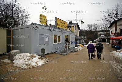 Przebudowa dworca kolejowego w Sopocie. Nz tymczasowa...