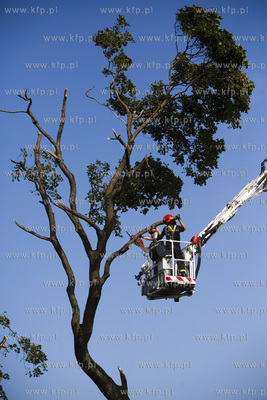 Skutki nawałnicy, która z piątku na sobotę przeszła...
