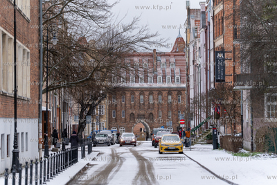 Zima w Gdańsku. Ul. Straganiarska. 30.12.2025 fot....