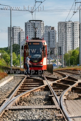 Gdańsk,Migowo. Widok z przystaneku tramwajowy Migowo...