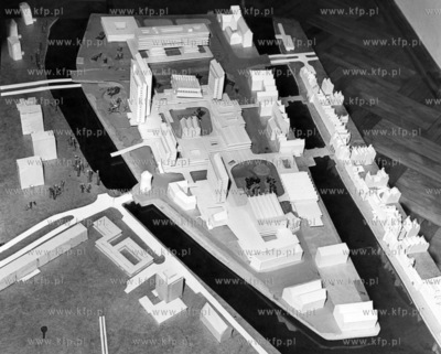 Plany zabudowy Wyspy Spichrzow w Gdansku. 11.1972 Odbitka...