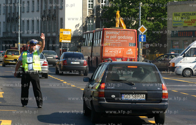 Wezel Hucisko w Gdansku. W zwiazku z korkami jakie...