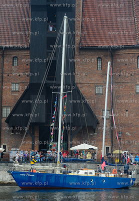 Gdansk. Marina - przystan jachtowa na Motlawie. Przywitanie...