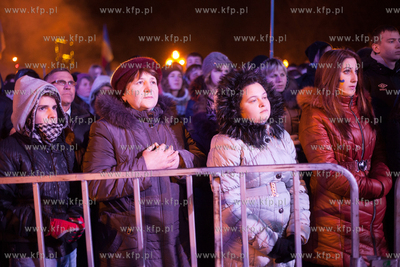 Lwow, Ukraina NZ Demonstracje antyrzadowe na placu...