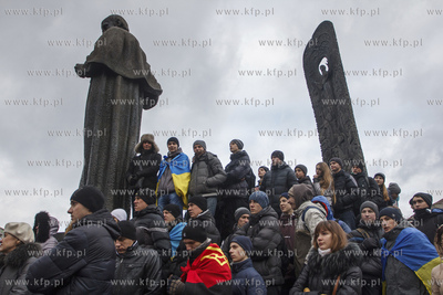 Lwow. Ukraina. Pokojowe demonstracje antyrzadowe na...