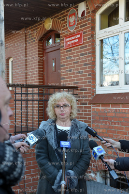 Konferencja prasowa przed prokuratura rejownowa w Wejherowie...