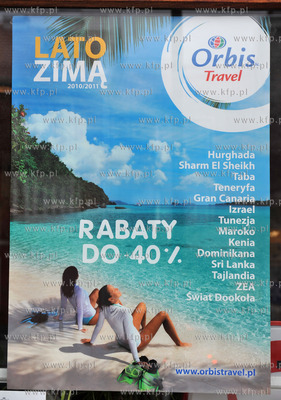 Biuro Orbis Travel w Gdansku na ul. Podmlynskiej. 29.09.2010...